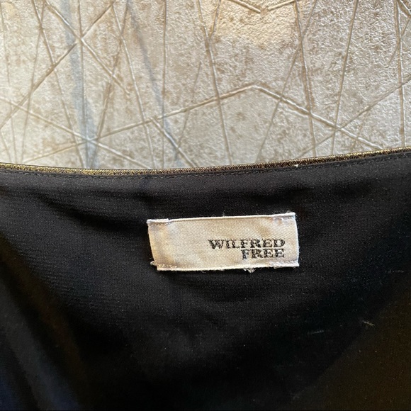 Wilfred Free Gold Metallic Vivienne Dress Xs - Picture 8 of 16